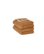 Pair of hand or face towels | Macchiato White Border