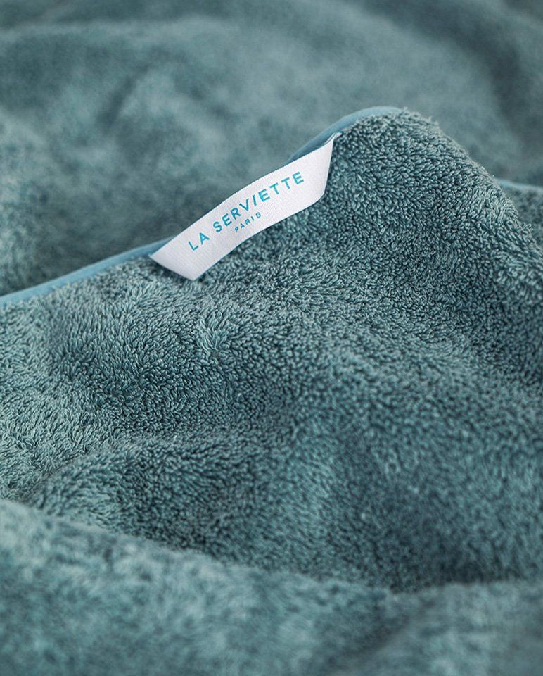 Paire de serviettes mains ou visage | Bleu Chardin
