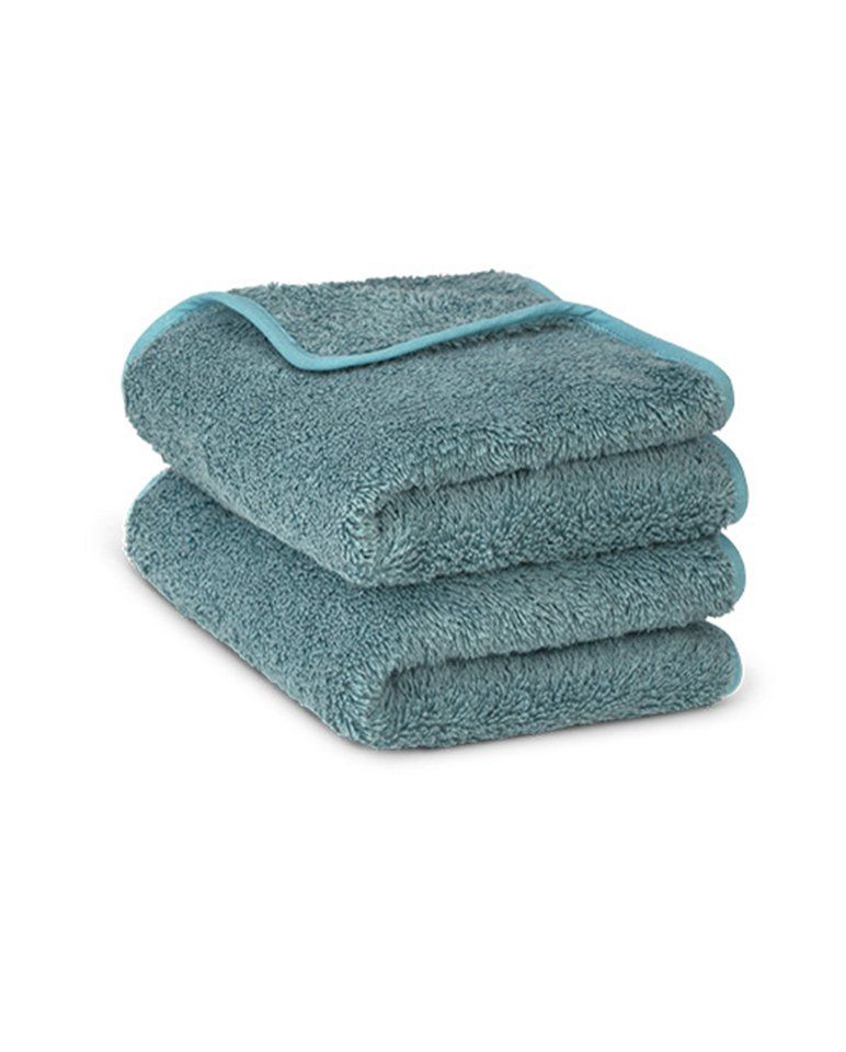 Paire de serviettes mains ou visage | Bleu Chardin