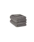 Pair of hand or face towels | Grey with Storm Grey Border