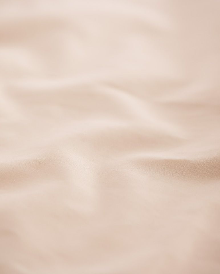 Paire de taies d'oreiller Percale de coton | Nude Liseré Noir