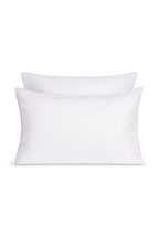 Paire de taies d'oreiller Percale de coton | Blanc Liseré Rose Nymphe