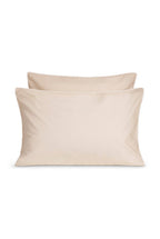 Paire de taies d'oreiller Percale de coton | Ecru Liseré Blanc
