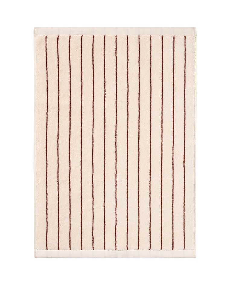 Striped bath mat | Arbois Beige / Chocolate