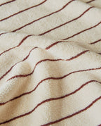 Striped bath mat | Arbois Beige / Chocolate