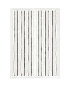 Tapis de bain à rayures | Blanc Lutèce / Noir