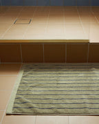 Striped Bath Mat | Calavon Green / Blue