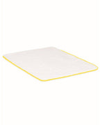 Bath Mat | White Mimosa Yellow Border