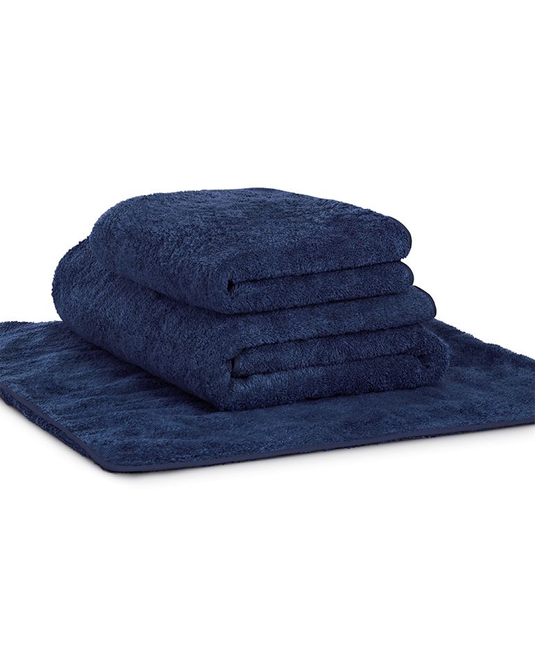 Tapis de bain | Bleu Nuit Liseré Bleu
