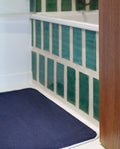 Bath Mat | Midnight Blue with White Trim