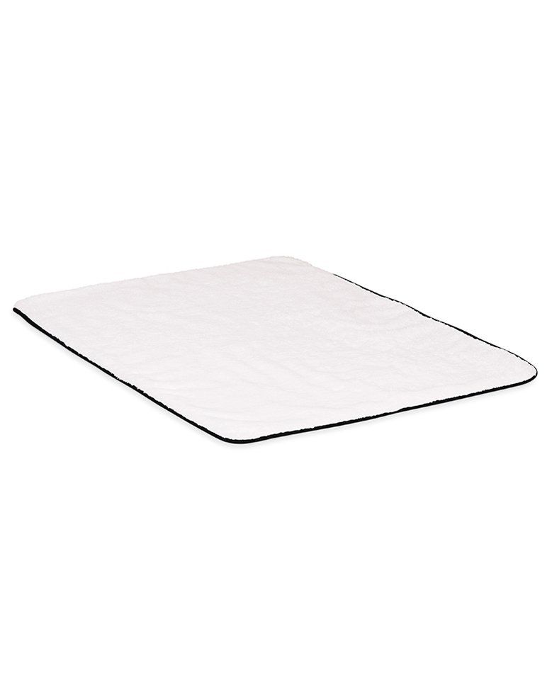 Bath Mat | White with Black Border