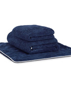Bath Mat | Midnight Blue with White Trim