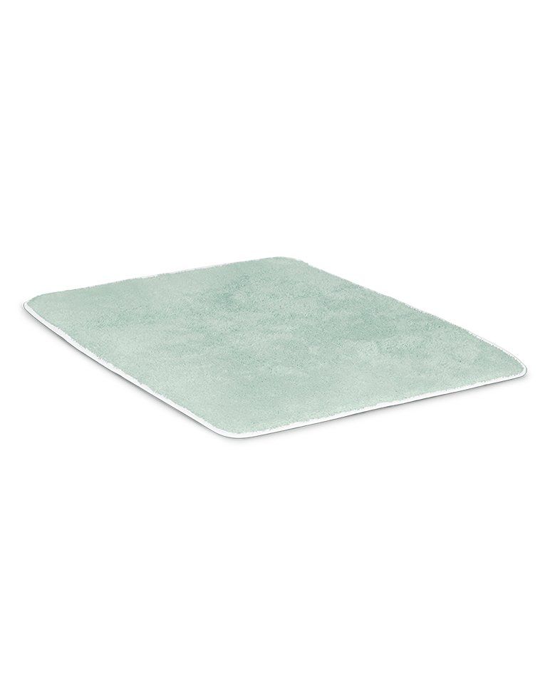 Bath Mat | Opal Green with White Border