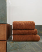 Tapis de bain | Caramel Liseré Blanc