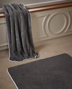 Bath Mat | Grey White Trim