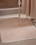 Tapis de bain | Rose Poudré Liseré Blanc