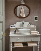 Bath Mat | Sand with English Green Trim