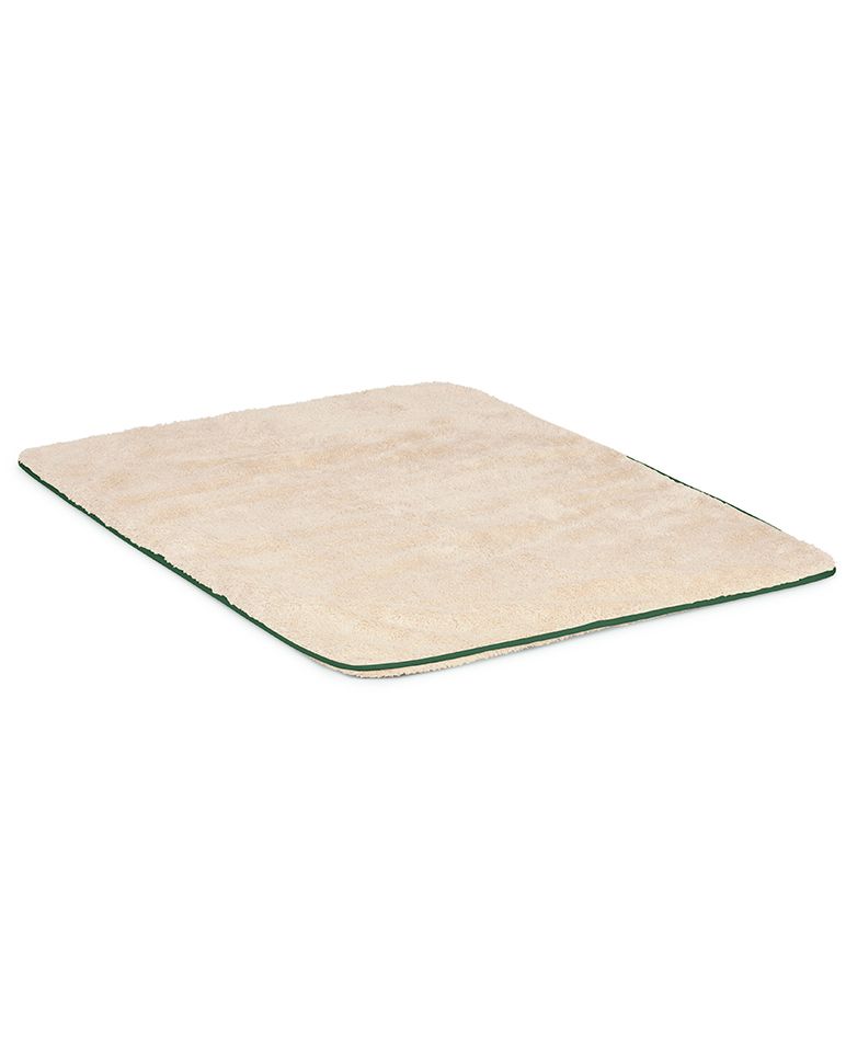 Tapis de bain | Sable Liseré Vert Anglais