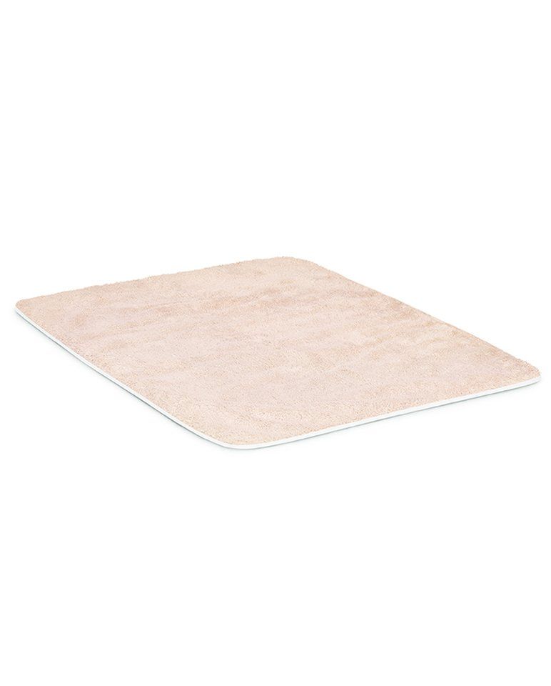 Tapis de bain | Rose Poudré Liseré Blanc