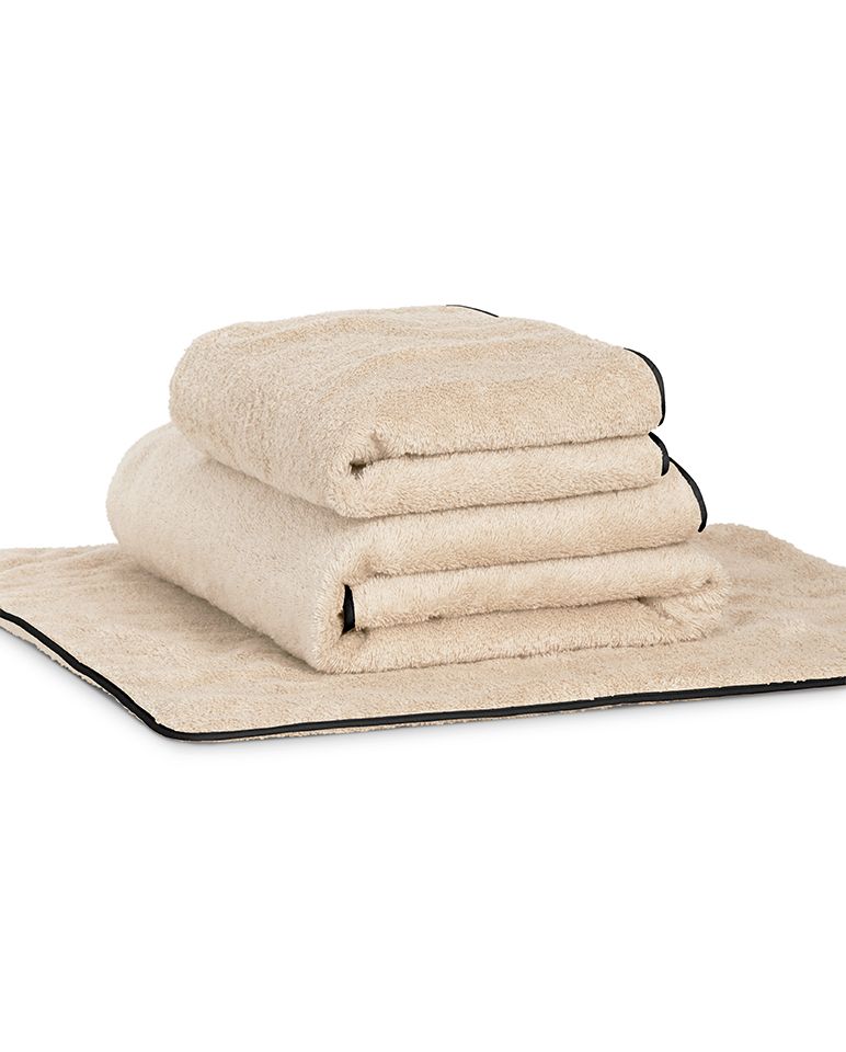 Tapis de bain | Sable Liseré Noir