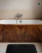 Bath Mat | Black with White Trim
