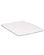 Bath Mat | White with Grey Trim