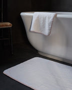 Bath Mat | White Nymph Pink Trim