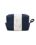 Trousse de toilette éponge | Bleu Océan / Crème