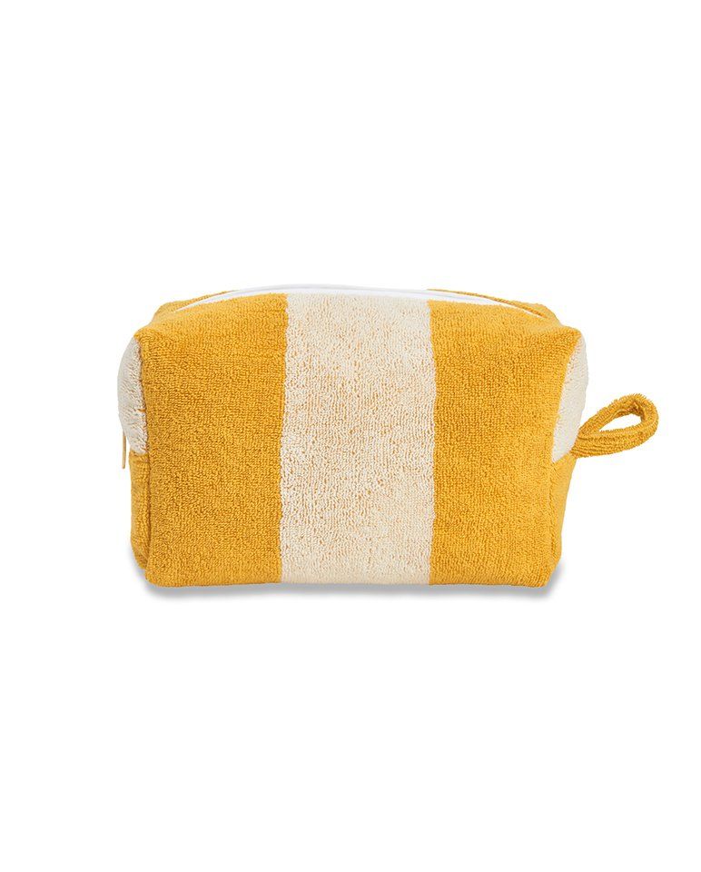 Trousse de toilette éponge | Jaune Gold / Crème