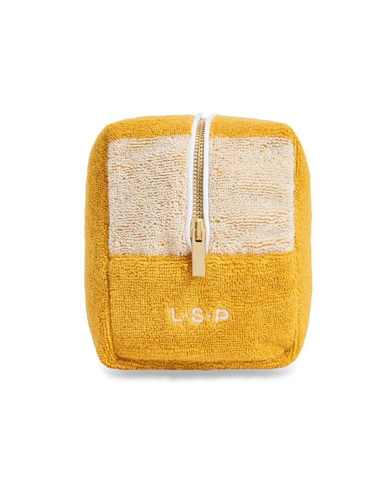 Trousse de toilette éponge | Jaune Gold / Crème