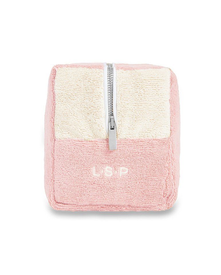 Trousse de toilette éponge | Rose Nymphe / Crème