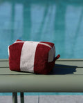 Sponge Wash Bag | Garnet Red / Cream
