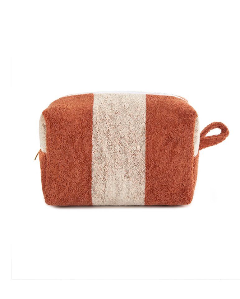 Trousse de toilette éponge | Rouille / Crème