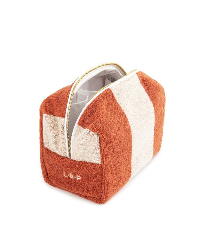 Trousse de toilette éponge | Rouille / Crème