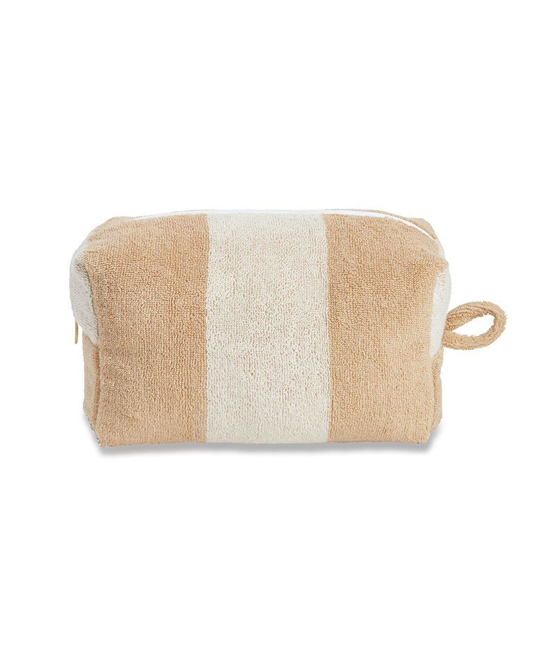 Trousse de toilette éponge | Sable / Crème