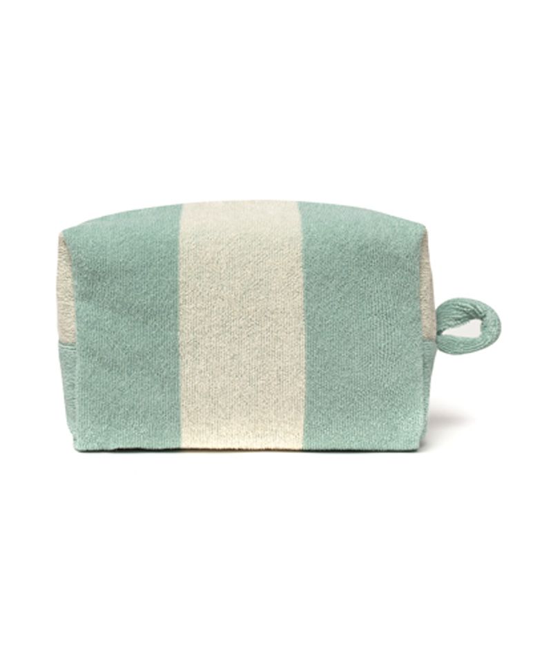 Trousse de toilette éponge | Vert d'eau / Crème
