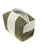 Trousse de toilette éponge | Vert Olive / Crème